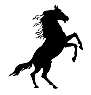 Silhouette horse clipart