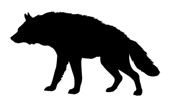 Silueta hyena — Stock fotografie