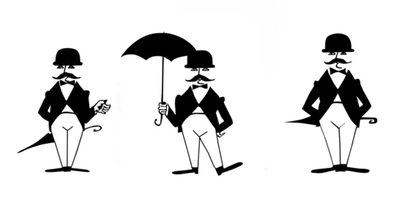 Desenho do cavalheiro — Fotografia de Stock
