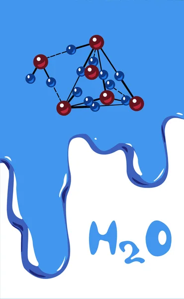 Illustration of the formula of water — Stock Photo, Image