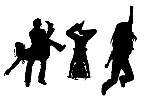 Silhouette danza ragazza — Foto Stock