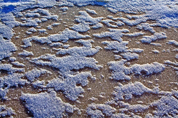 Nieve en el lago de hielo — Foto de Stock