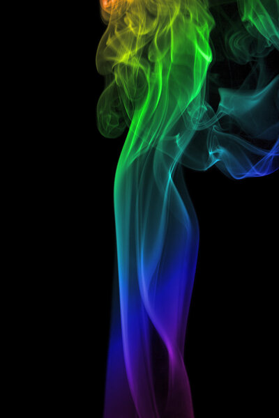 Beautiful color smoke waves