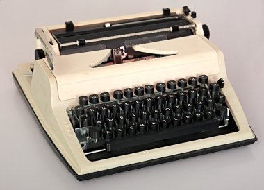 Printing typewriter. clipart