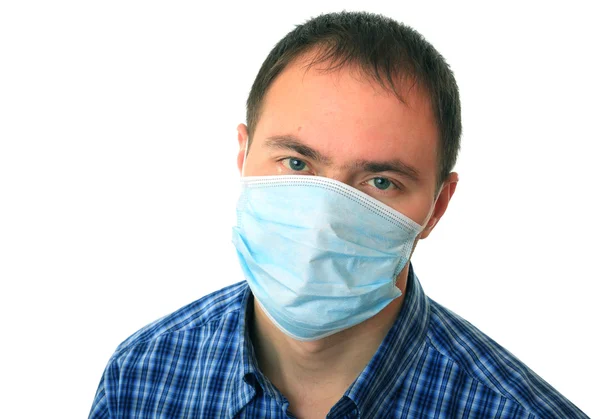 Man is in medical mask. — Stock Photo, Image