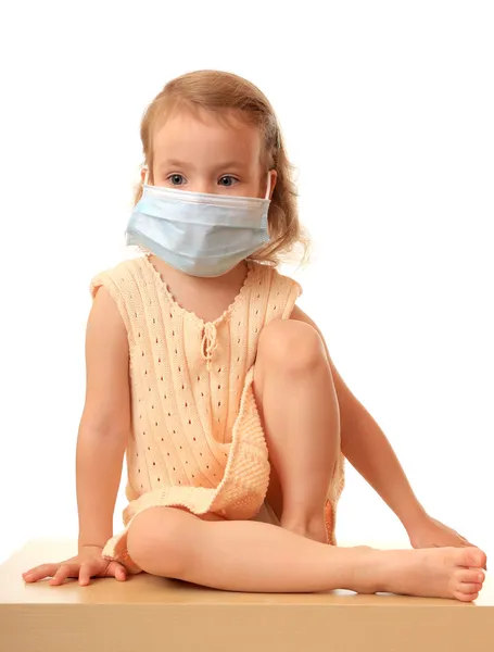 Girl is in medical mask. — Stock Photo, Image