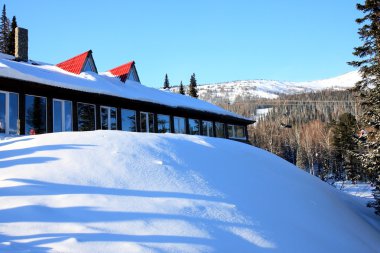 Cafe on a mountain. clipart