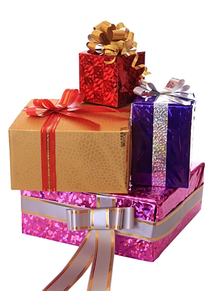 Festively cased gifts. — Stock Photo, Image