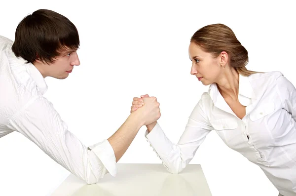 Fight of man and woman — Stock Photo, Image