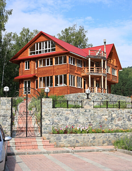 Wooden dwelling-house.