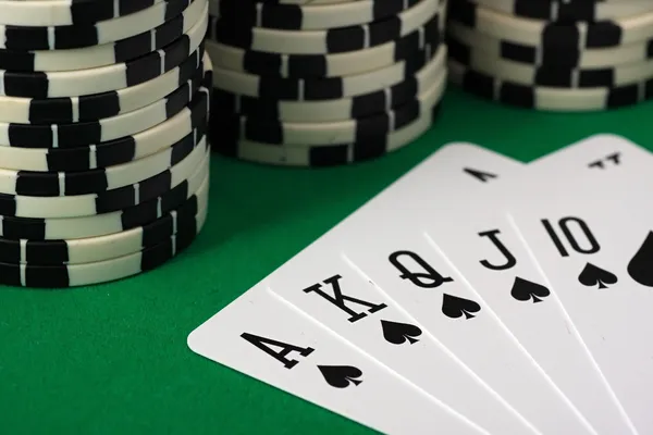 Лучшая рука покера — стоковое фото