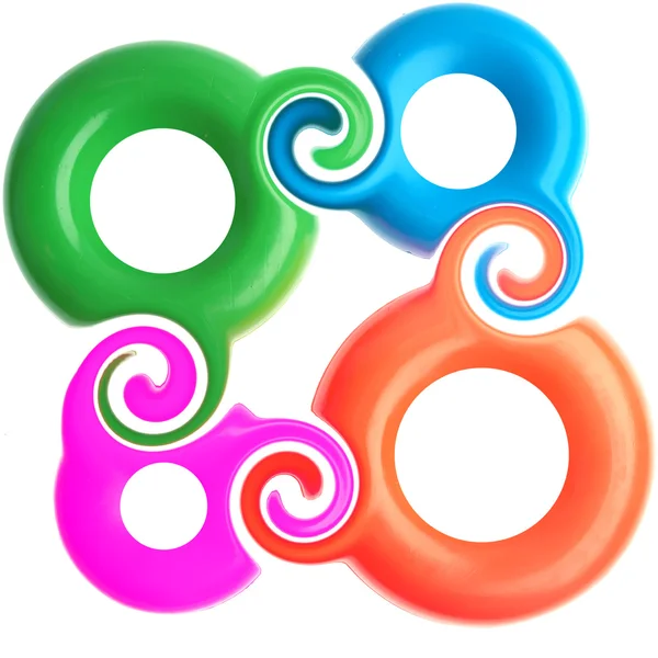Plastic rings backgrounds — Stock Photo, Image