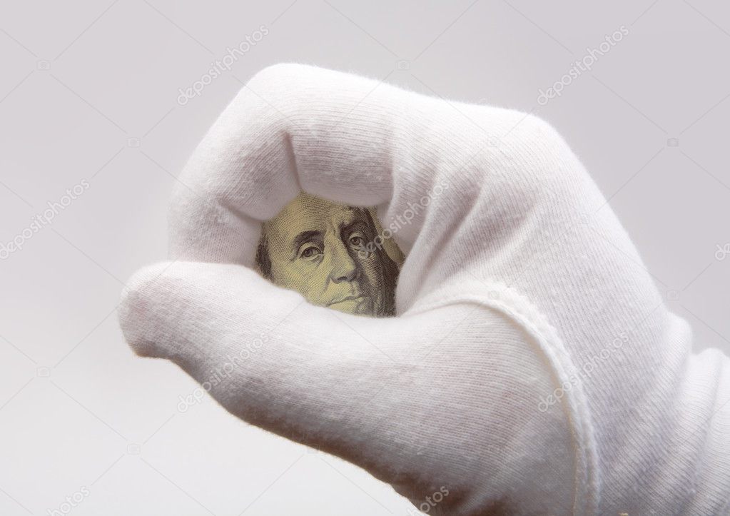 Dollar & hand