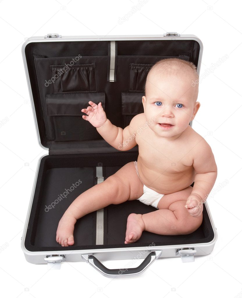 Child & suitcase