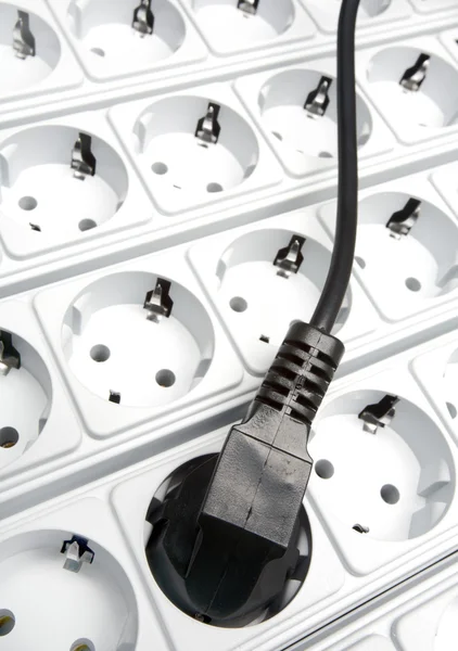 Multiple white outlet — Stock Photo, Image