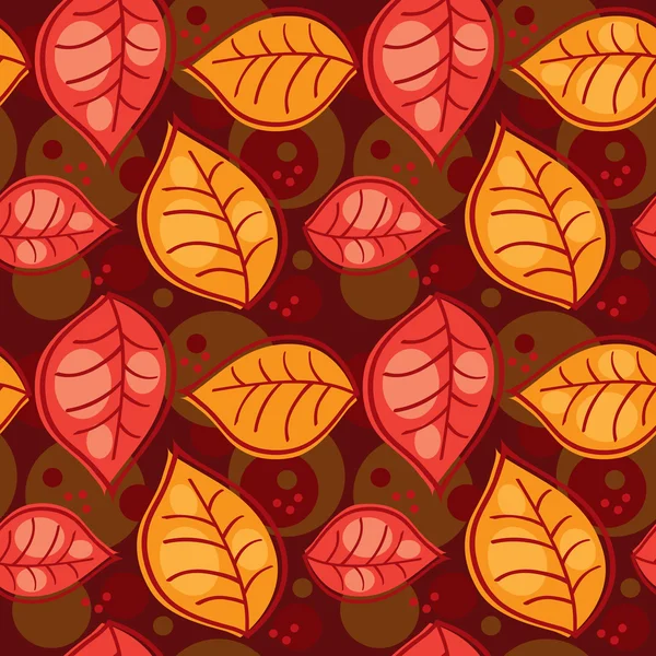 Seamless pattern with autumn leafs — Stock Vector