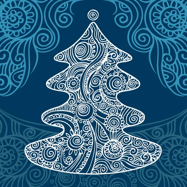 Elegante árbol de Navidad — Vector de stock