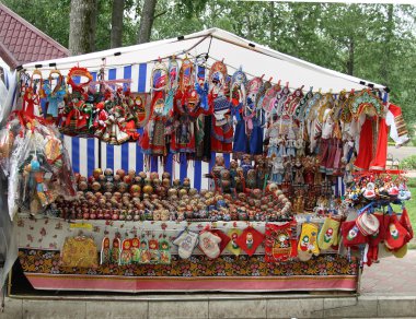 Russian traditional souvenirs clipart