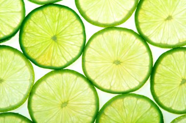 Green lime slices background clipart