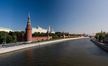 The Moscow Kremlin and the Moscow River clipart