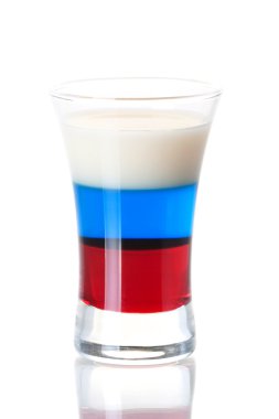 Shot cocktail collection: Russian Flag clipart