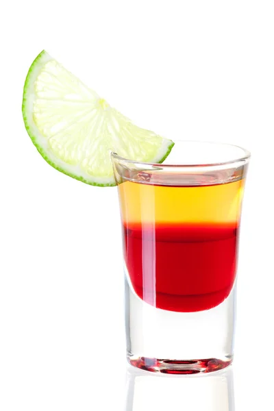 Shot cocktail collection: Red Tequila — Stock Photo, Image