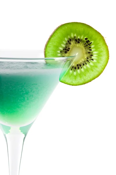 Alcohol cocktail with kiwi in martini gl — Stock Photo, Image