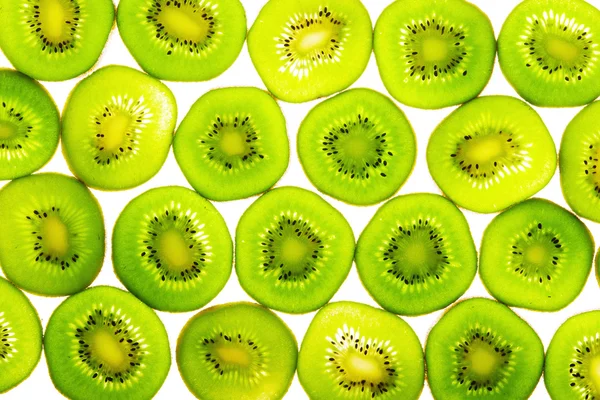 Grön kiwi skivor — Stockfoto
