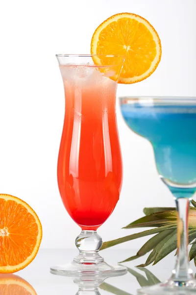 Dvě tropické koktejly — Stock fotografie
