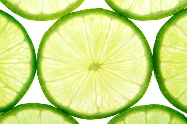 Vert tranches de citron vert fond — Photo