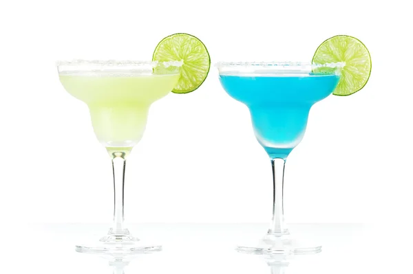 Two margarita alcohol cocktails — Stock Photo, Image