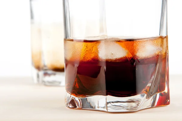 Black russian and white russian cocktail — Stock Photo, Image