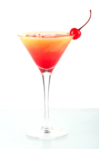 Tequila sunrise alcohol cocktail with ic — Stock Photo, Image