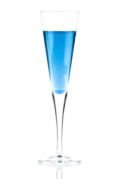 Cocktail alcool champagne bleu — Photo