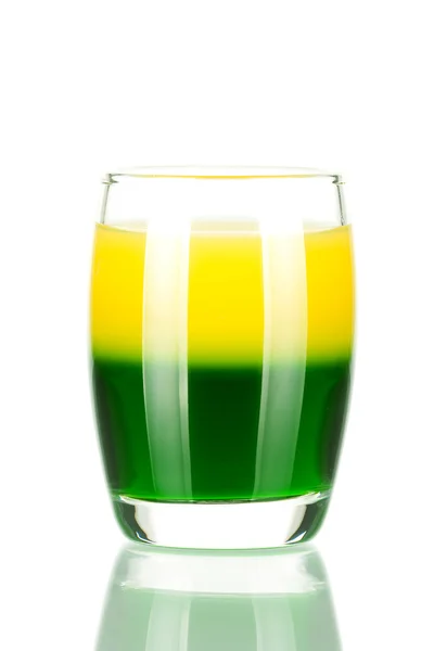 Shot cocktail collection: Green and Gold — Stock Photo, Image