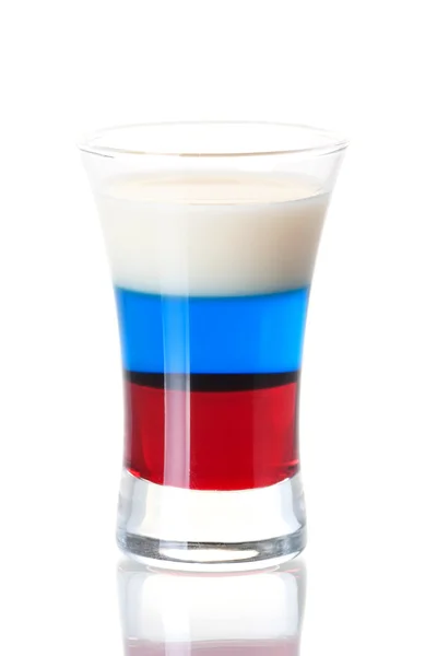 Коллекция коктейлей: Русский флаг — стоковое фото