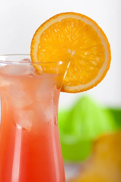 Red cocktail with orange — Stock Photo, Image