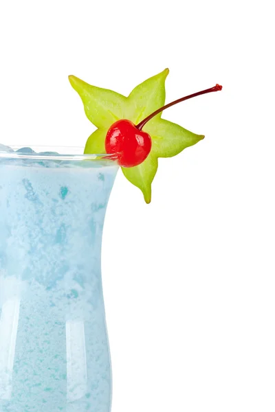 Cocktail tropical bleu au crea de noix de coco — Photo