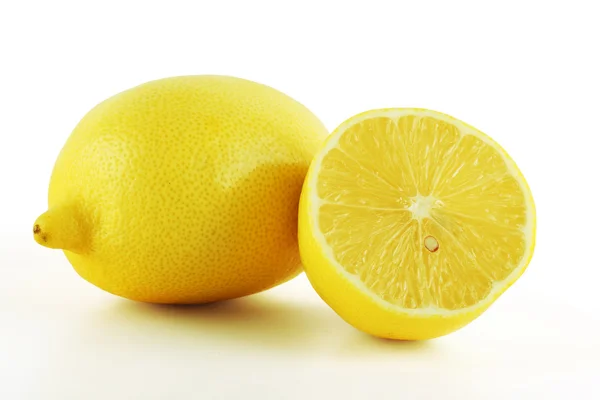 Fresh lemons isolated on white backgroun Stock Picture