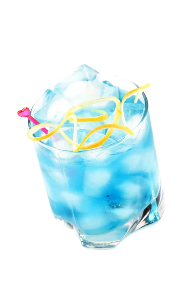Blue alcohol cocktail — Stock Photo, Image