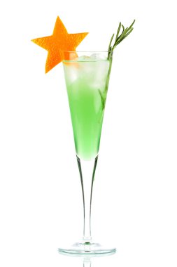 Mint Champagne alcohol cocktail clipart