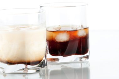 Black and white russian cocktails clipart