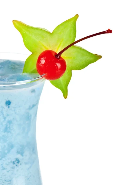 Синий тропический коктейль — стоковое фото