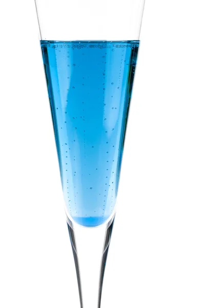 Blauer Champagner-Alkohol-Cocktail — Stockfoto