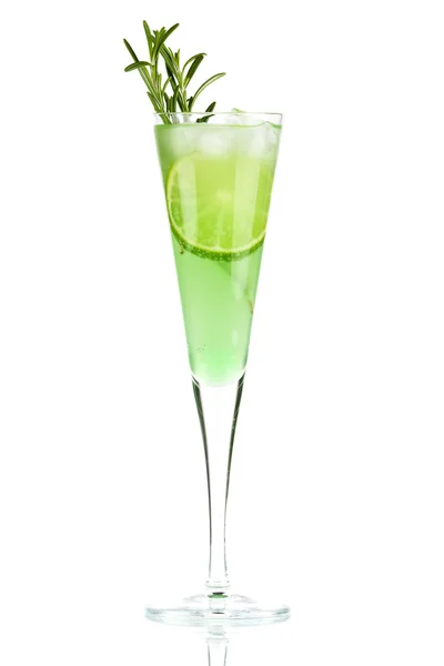 Mint Champagne alcohol cocktail — Stock Photo, Image