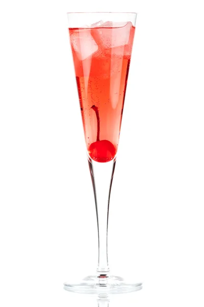 Roter Champagner-Alkohol-Cocktail — Stockfoto