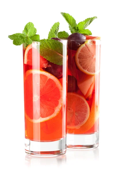 Cocktail samling: uppfriskande sangria — Stockfoto