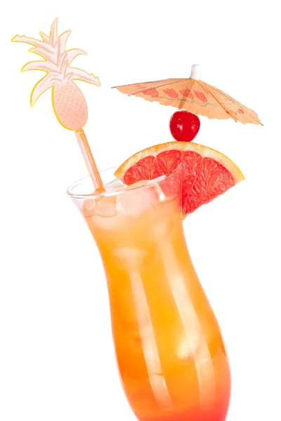 Red tropical alcohol cocktail — Stock Photo, Image