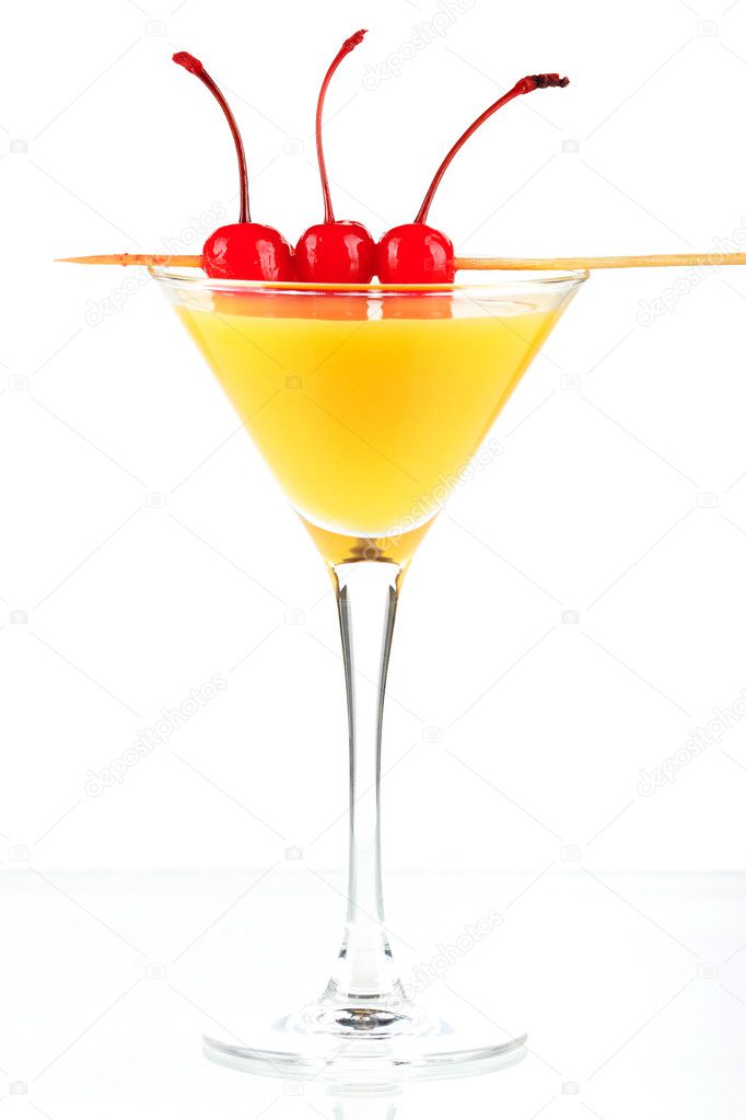 Alcohol cocktail with orange juice Stock Photo by ©karandaev 1389473