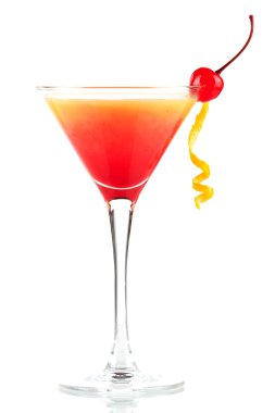 Tequila sunrise alcohol cocktail clipart